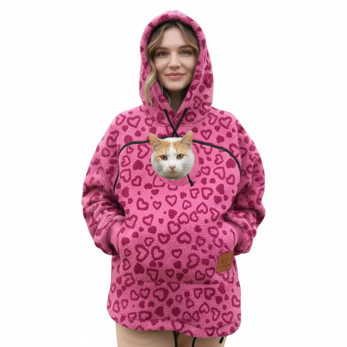 Sudadera informal con capucha, manga larga y cremallera completa para llevar sobre otras prendas