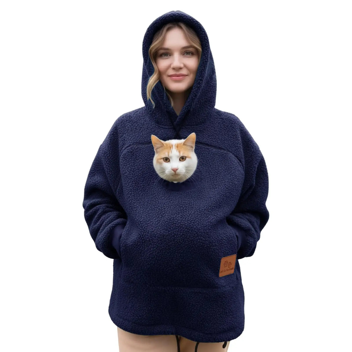 Sudadera informal con capucha, manga larga y cremallera completa para llevar sobre otras prendas