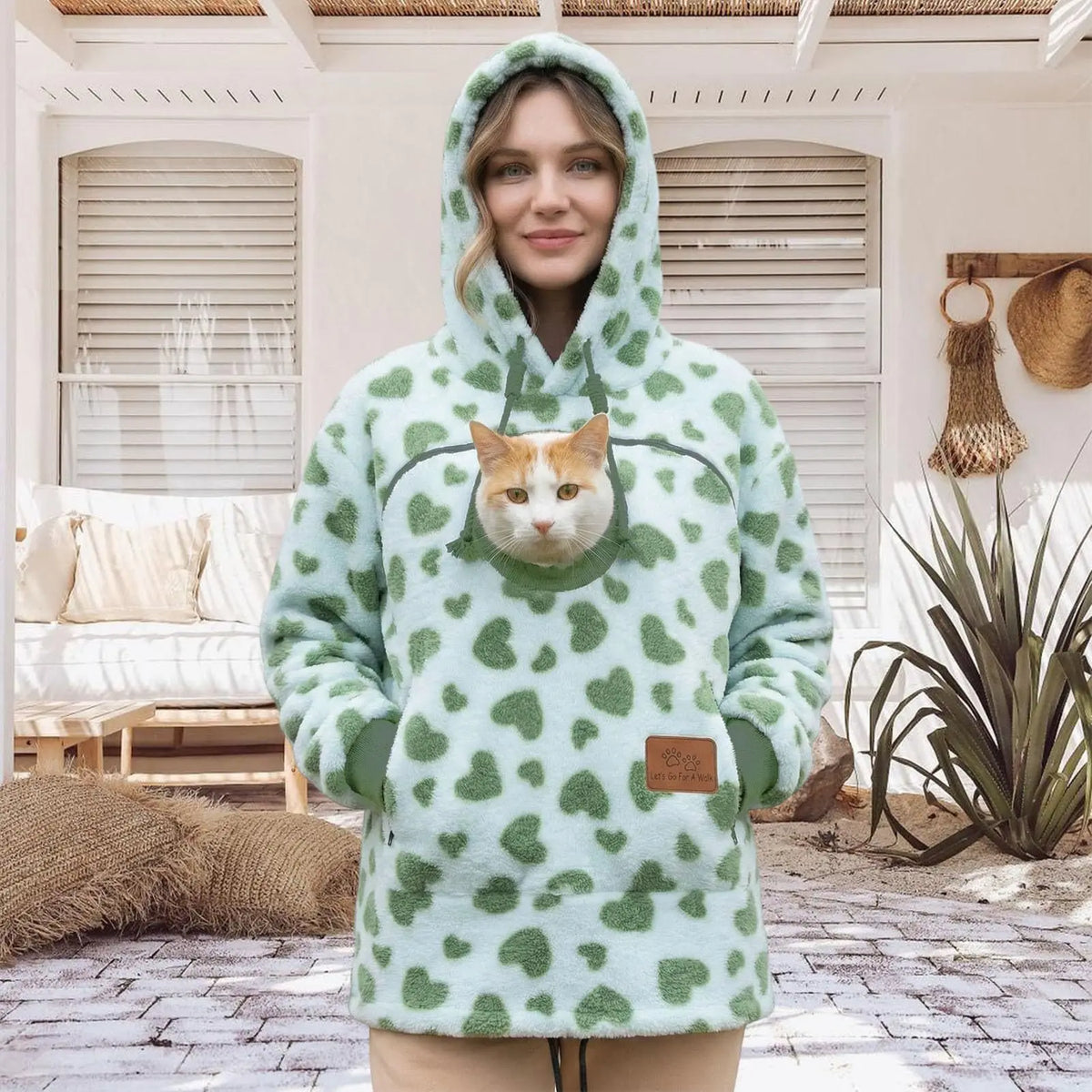 Sudadera informal con capucha, manga larga y cremallera completa para llevar sobre otras prendas