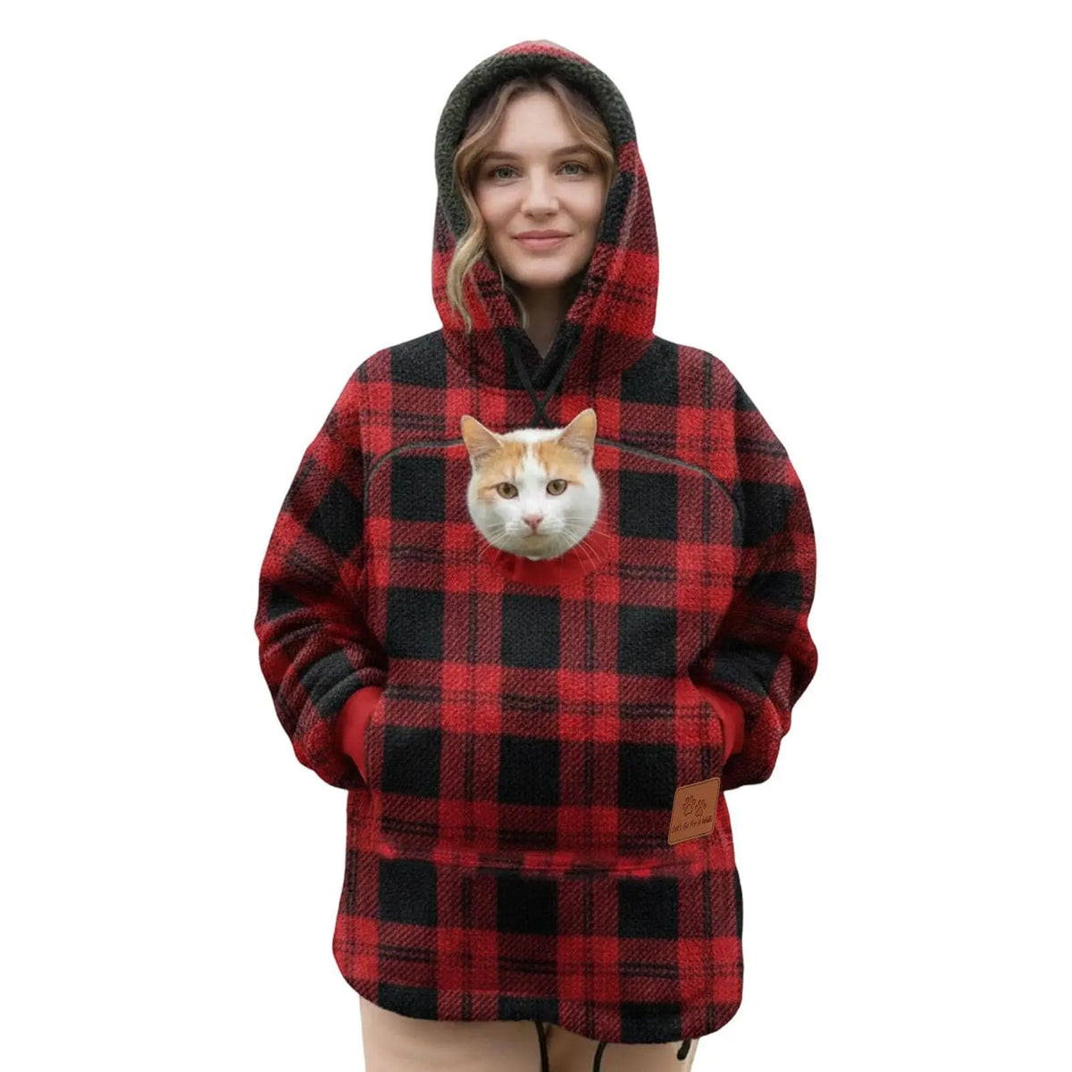 Sudadera informal con capucha, manga larga y cremallera completa para llevar sobre otras prendas