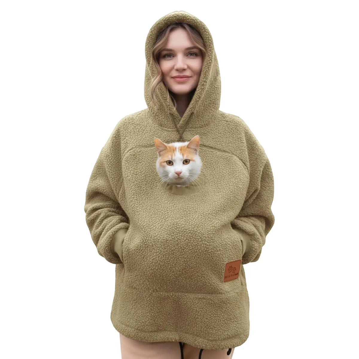 Sudadera informal con capucha, manga larga y cremallera completa para llevar sobre otras prendas