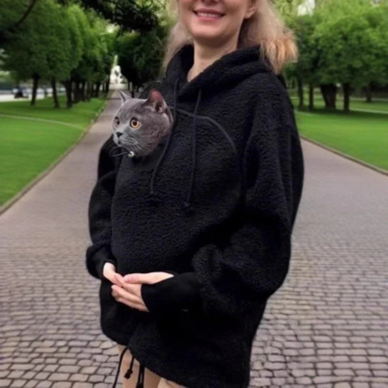 Sudadera informal con capucha, manga larga y cremallera completa para llevar sobre otras prendas