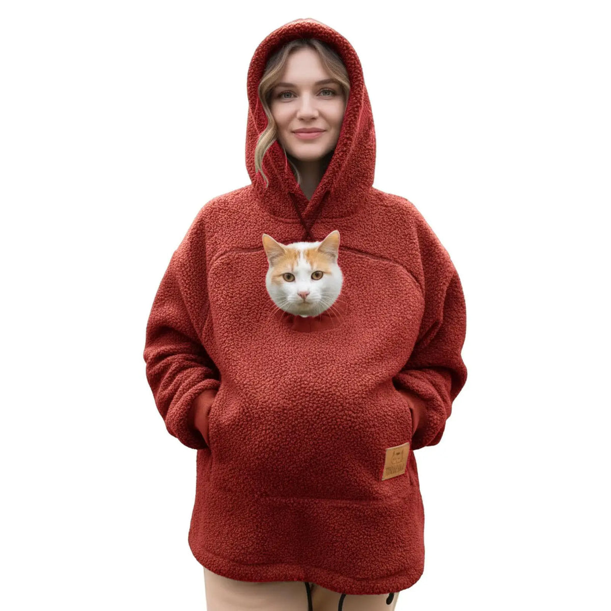 Sudadera informal con capucha, manga larga y cremallera completa para llevar sobre otras prendas