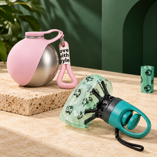 Kit de paseo: botella bola + recogedor de garra